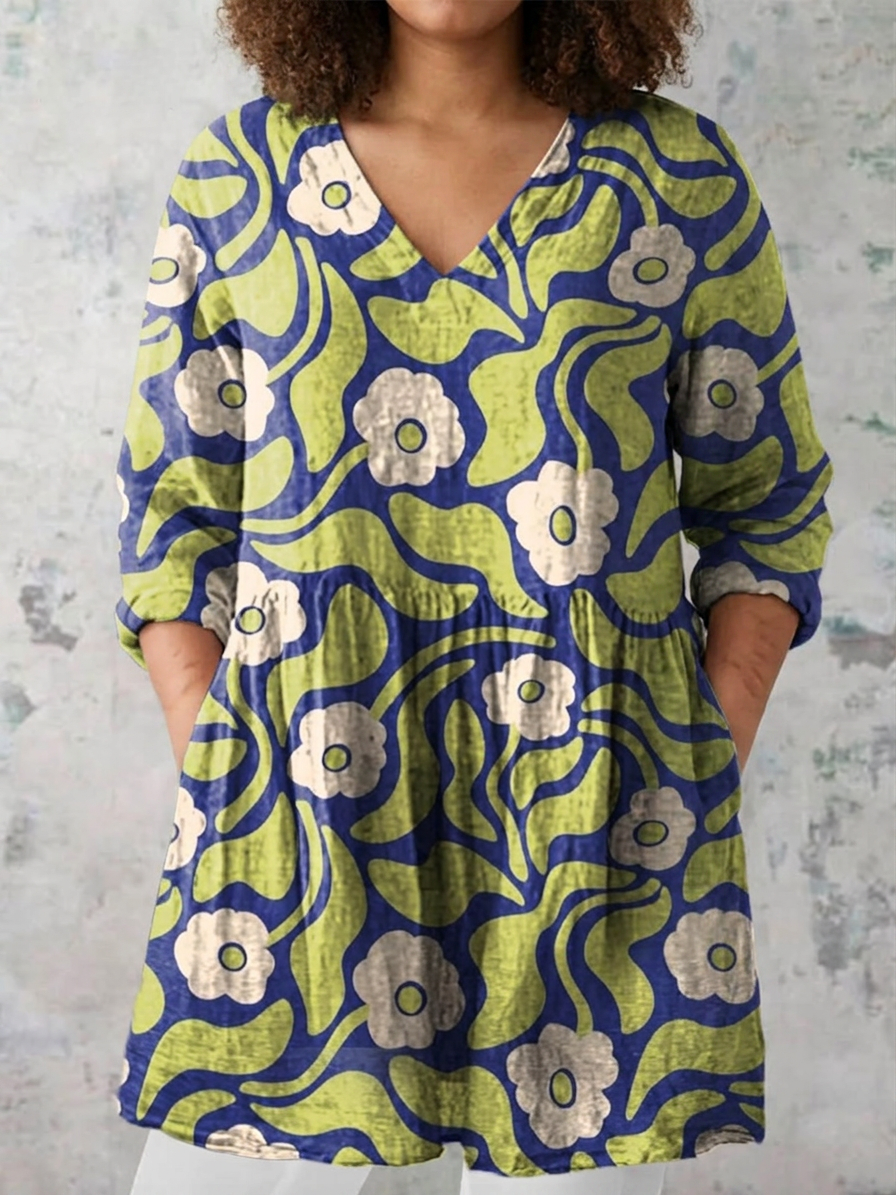Bonnie | Long Blouse with V-Neck