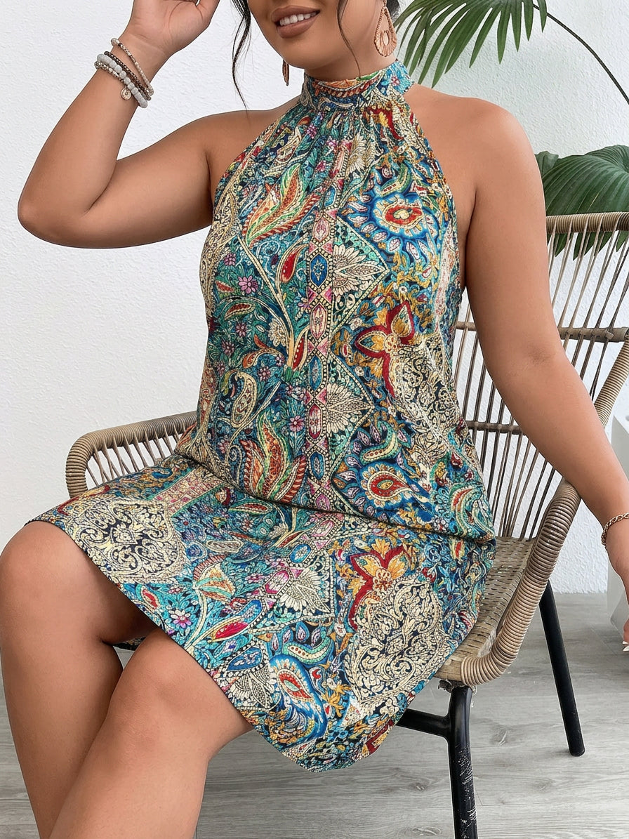 Edith | Floral Boho Pleated Dress