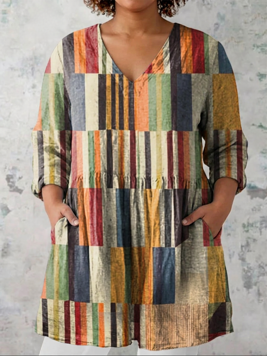 Lael | Long Blouse with V-Neck