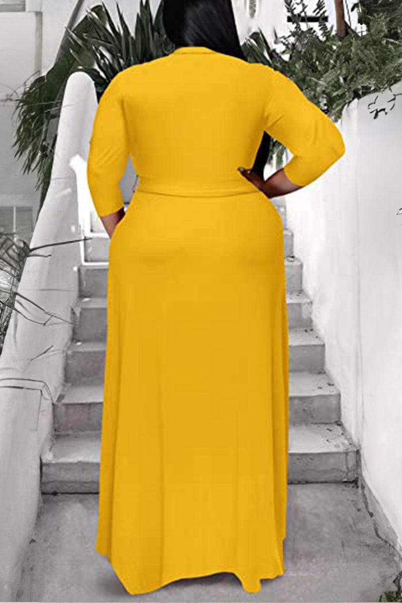 Arabella - Elegant Plus Size Belted Dress