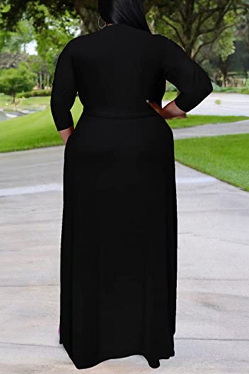 Arabella - Elegant Plus Size Belted Dress
