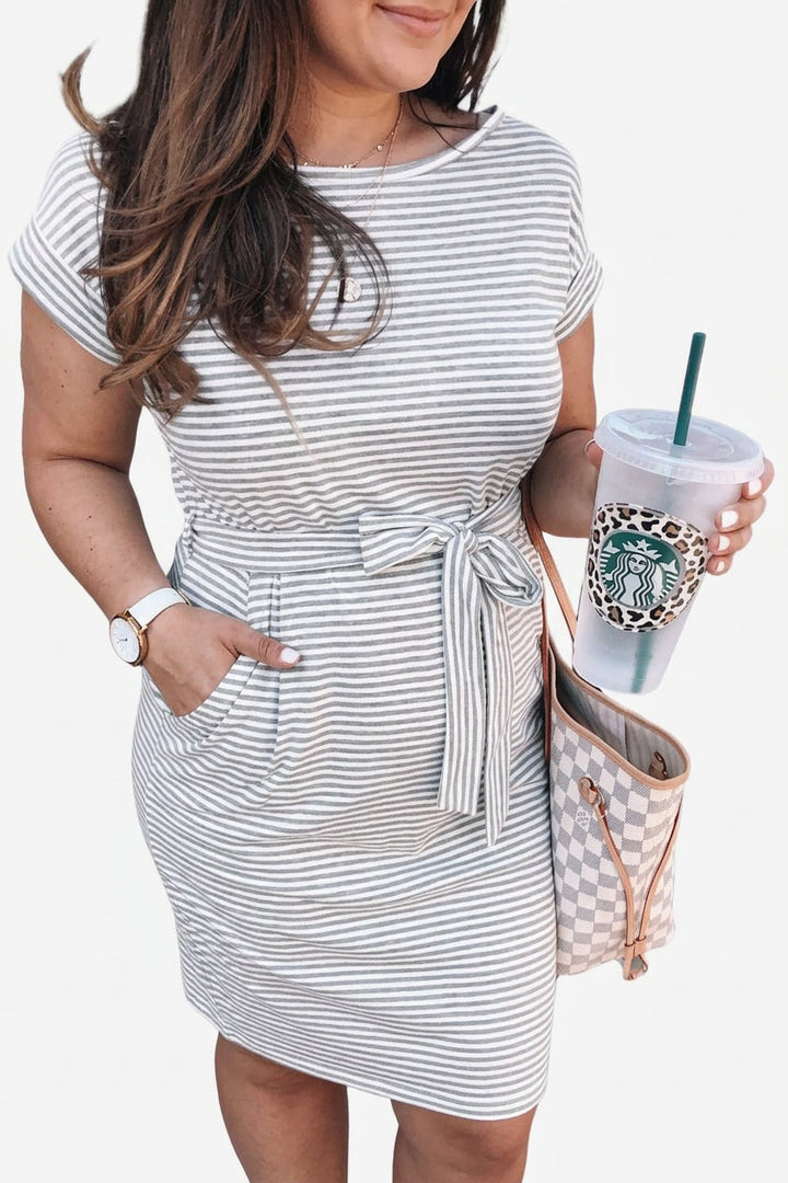 Seren - Airy Stripe Cotton Dress