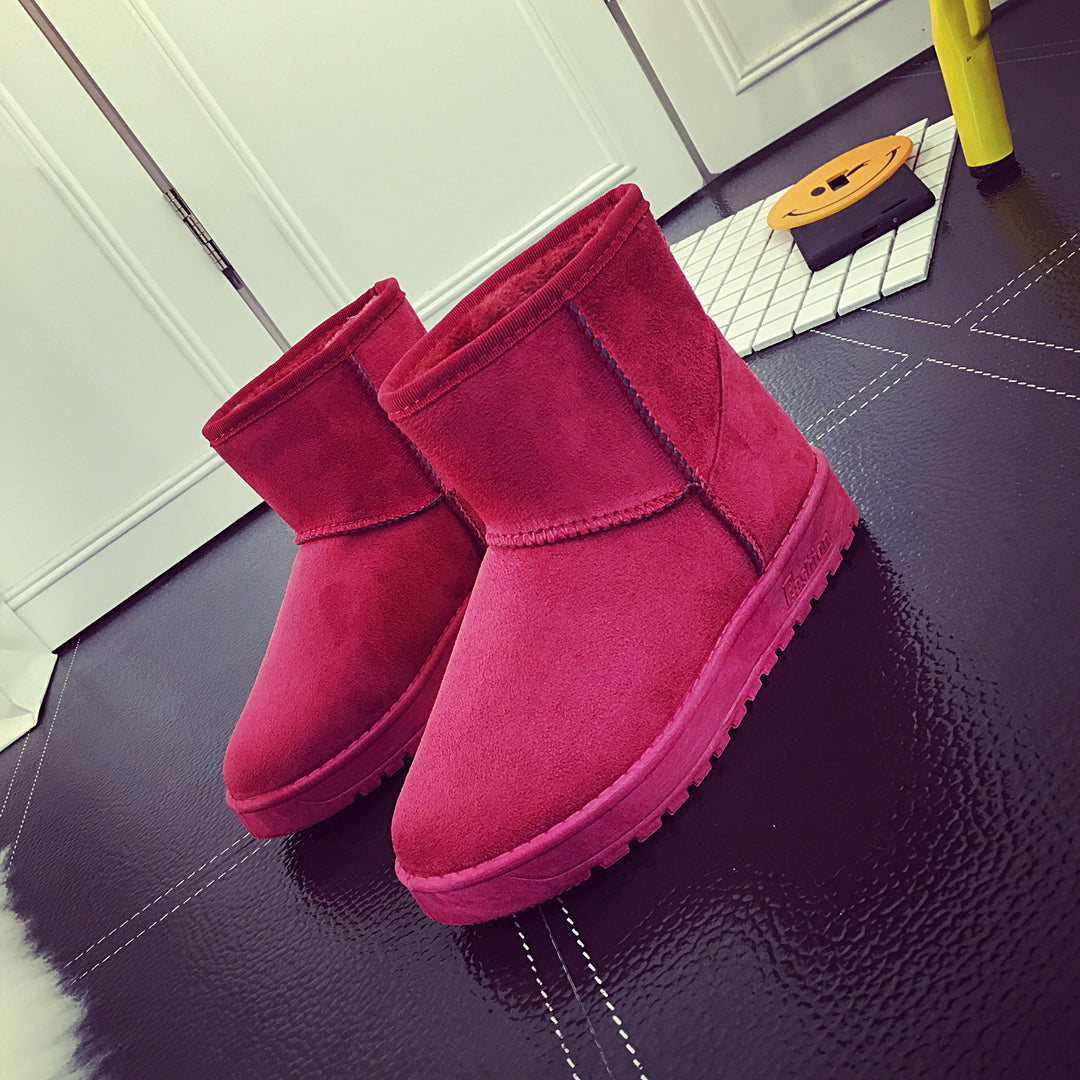 Faux Fur Snow Boots for Women, Warm Non-Slip Winter Boots