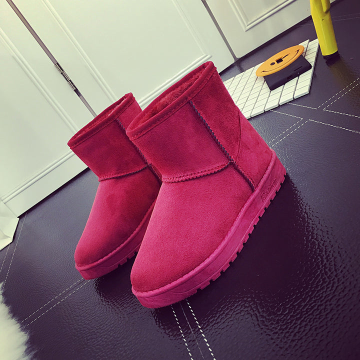 Faux Fur Snow Boots for Women, Warm Non-Slip Winter Boots