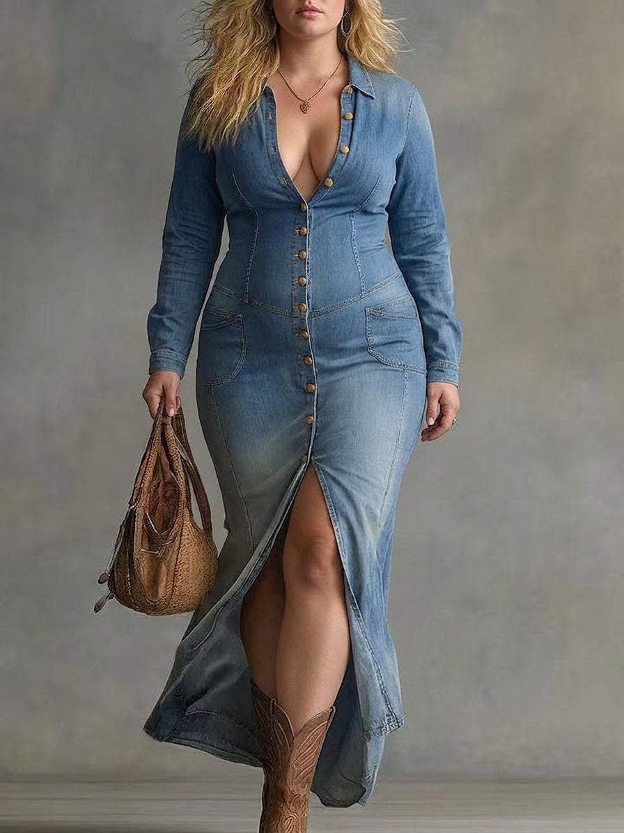 Mei Maxi Denim Dress