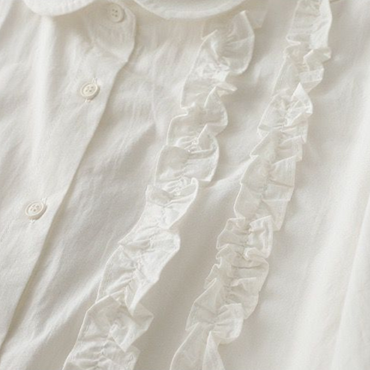 Juna - Pure Cotton Ruffled Shirt