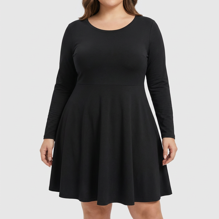 Anwen | Classic Long-Sleeve Fit &amp; Flare Dress