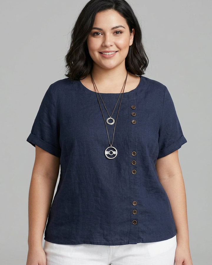 Sasha | Comfortable Short Sleeve Blouse