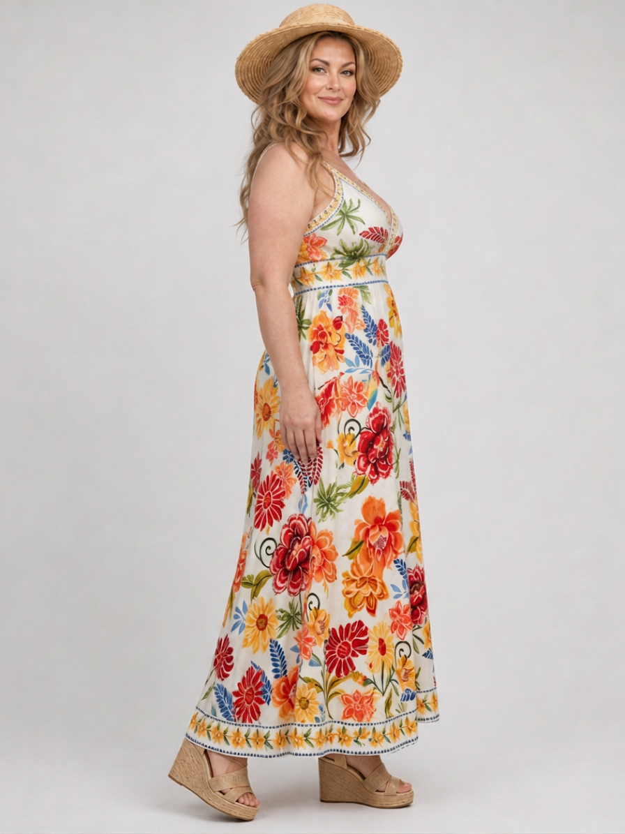 Calla | Sleeveless Empire Waist Midi Dress