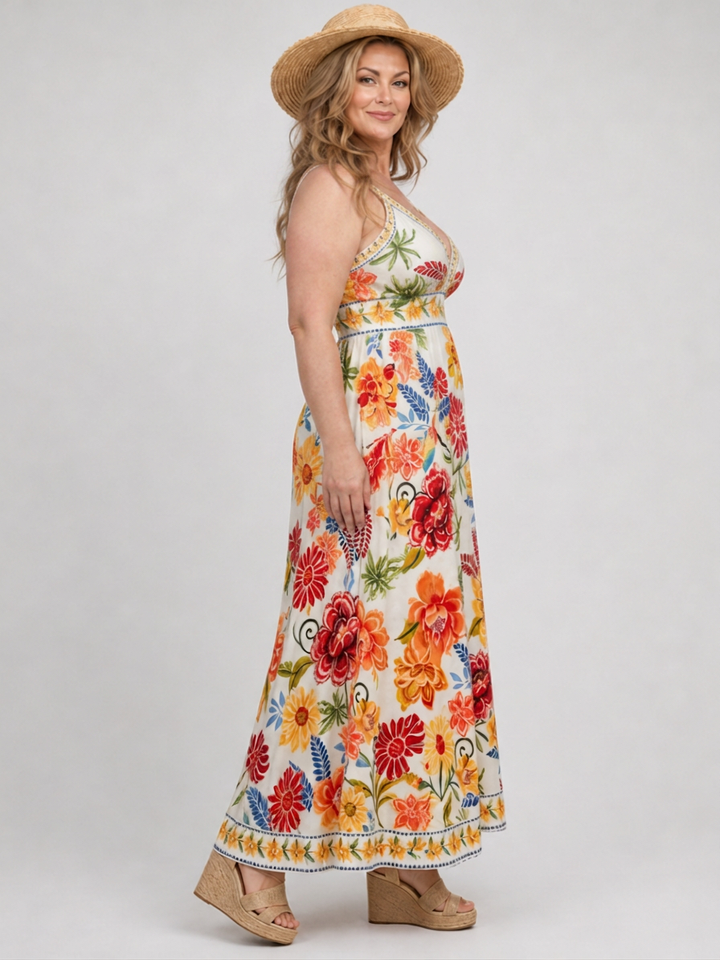 Calla | Sleeveless Empire Waist Midi Dress