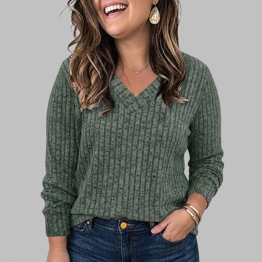 Opaline | V-Neck Long Sleeve Top