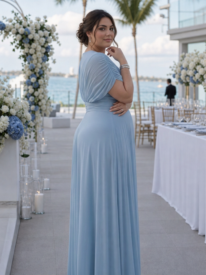 Etta | One Shoulder Draped Bodice Maxi Dress