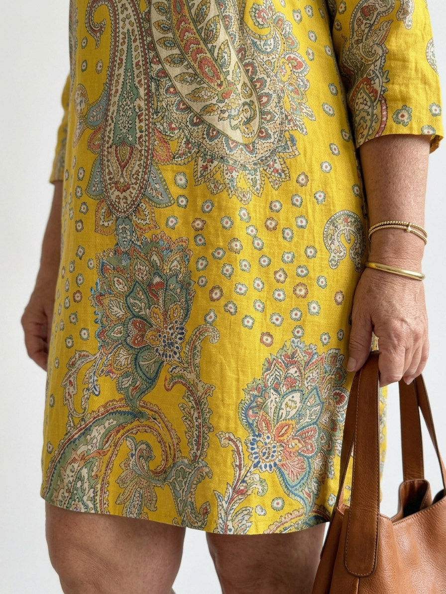 Layla | Soft Paisley Midi Dress