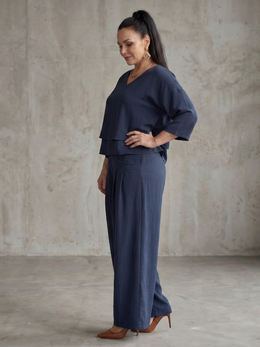 Lael | Layered Top Wide Leg Set