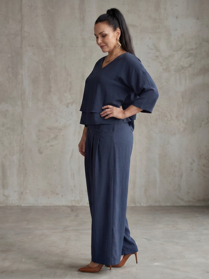 Lael | Layered Top Wide Leg Set