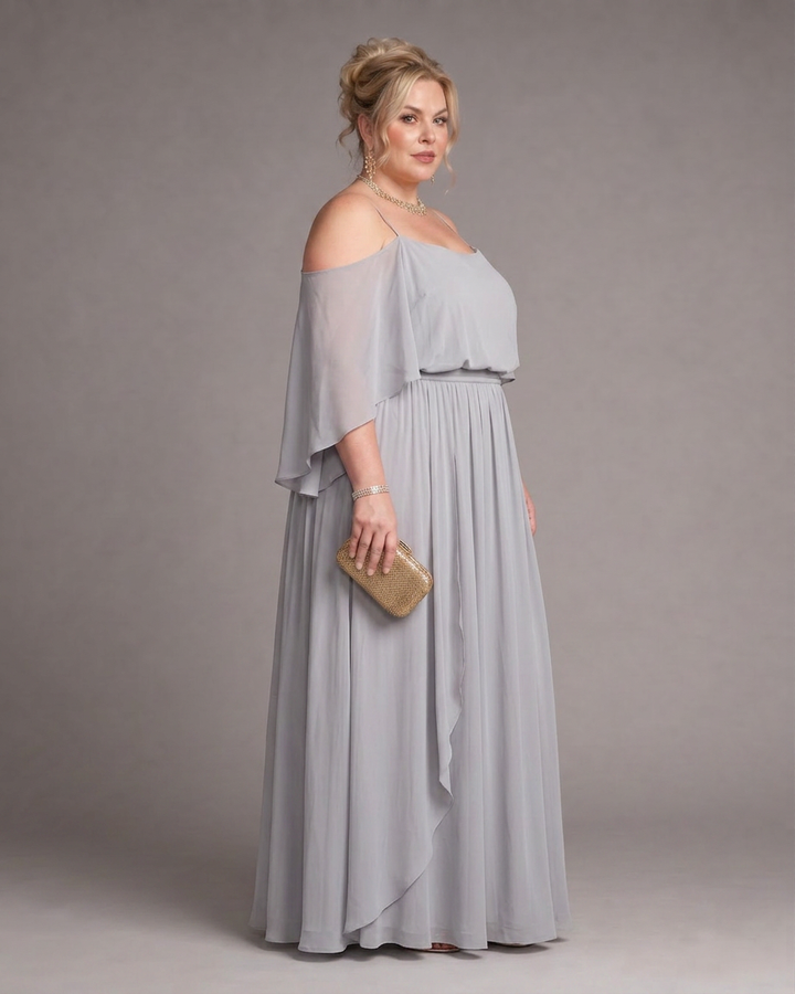 Amaya | Cold Shoulder Top And Flowing Maxi Skirt Set