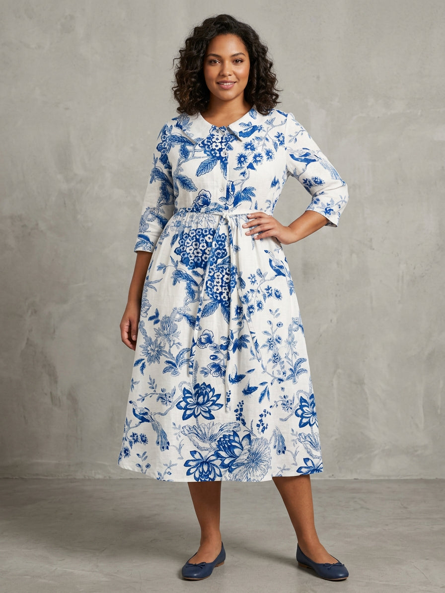 Olwen | Porcelain Bloom Dress