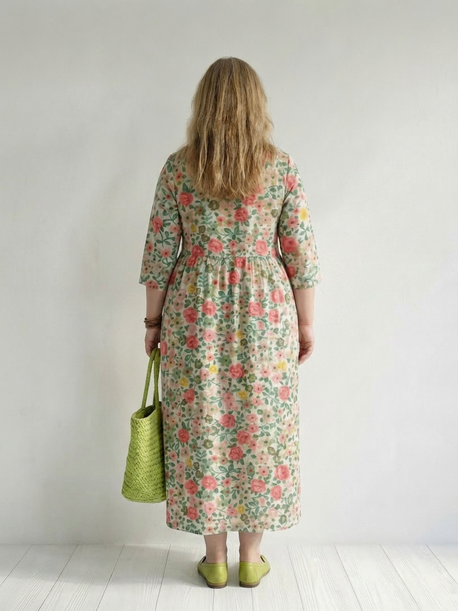 Solveig | Scatter Flower Midi Dress