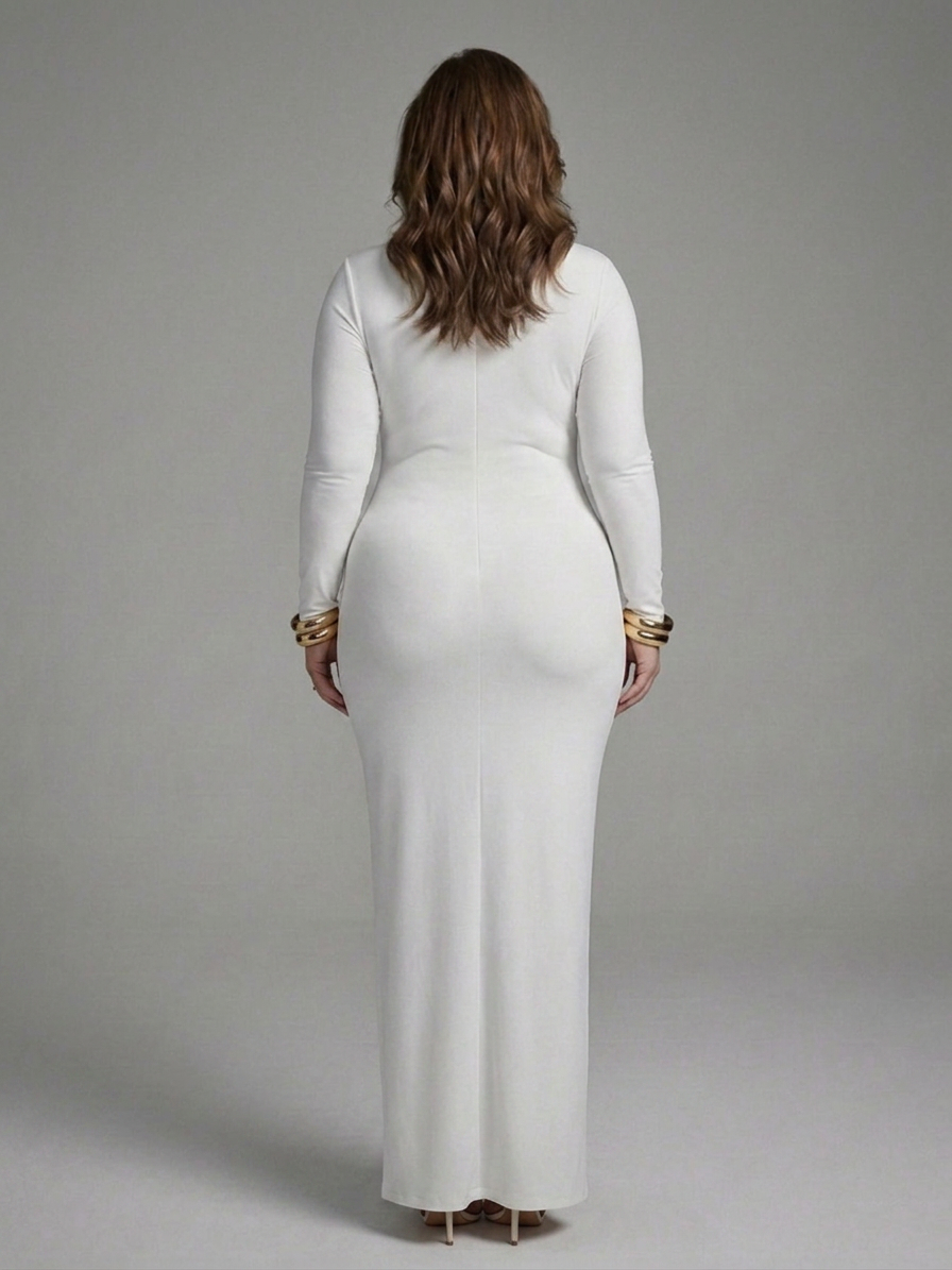 Belen | Maxi Dress with High Neck and Long Sleeves