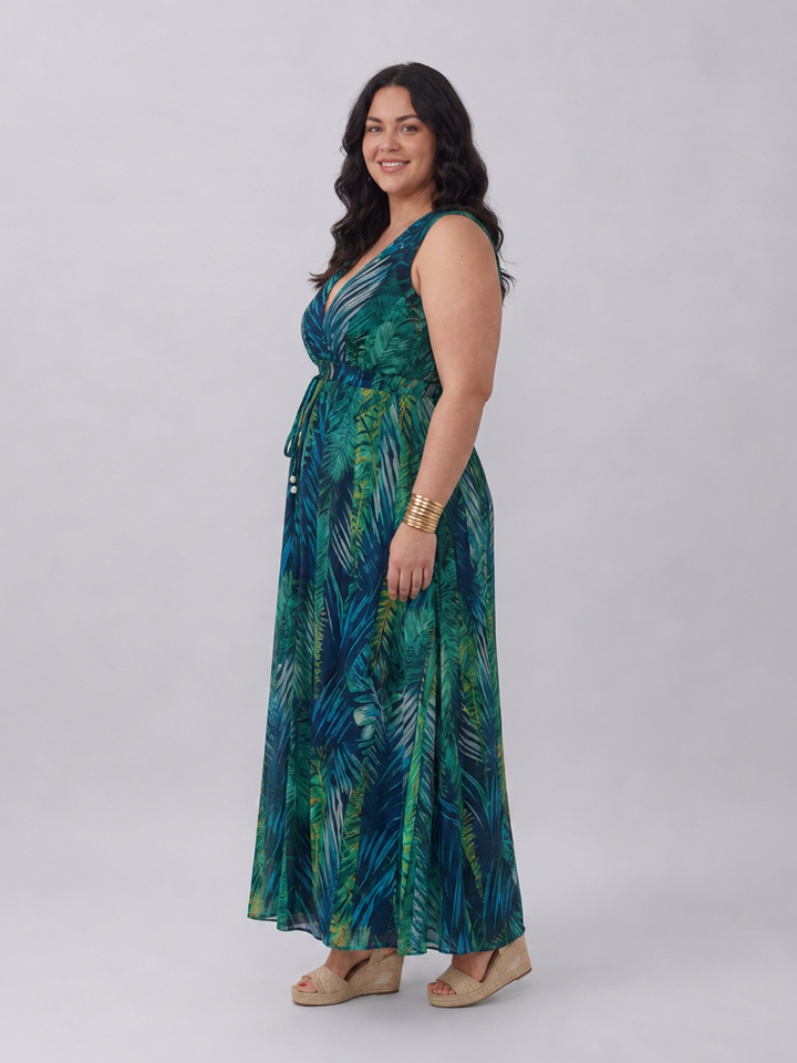 Ilse | Sleeveless Empire Waist Midi Dress