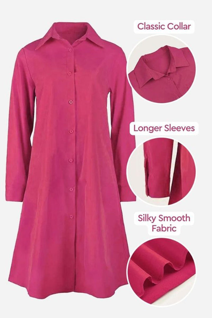 Edith - Long Shirt-Style Dress