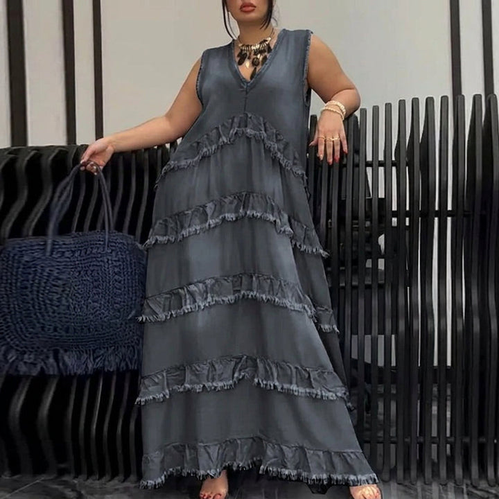 Ingrid Raw-edge Denim Dress