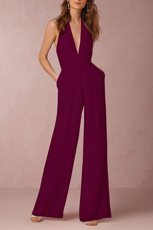 Soraya - Sexy Sleeveless Halter Jumpsuit