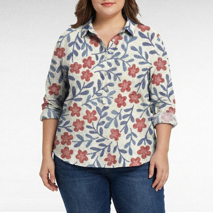 Saskia | Elegant Linen Summer Blouse