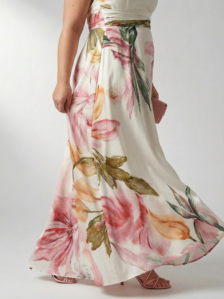 Rhea | Light Floral Maxi Dress