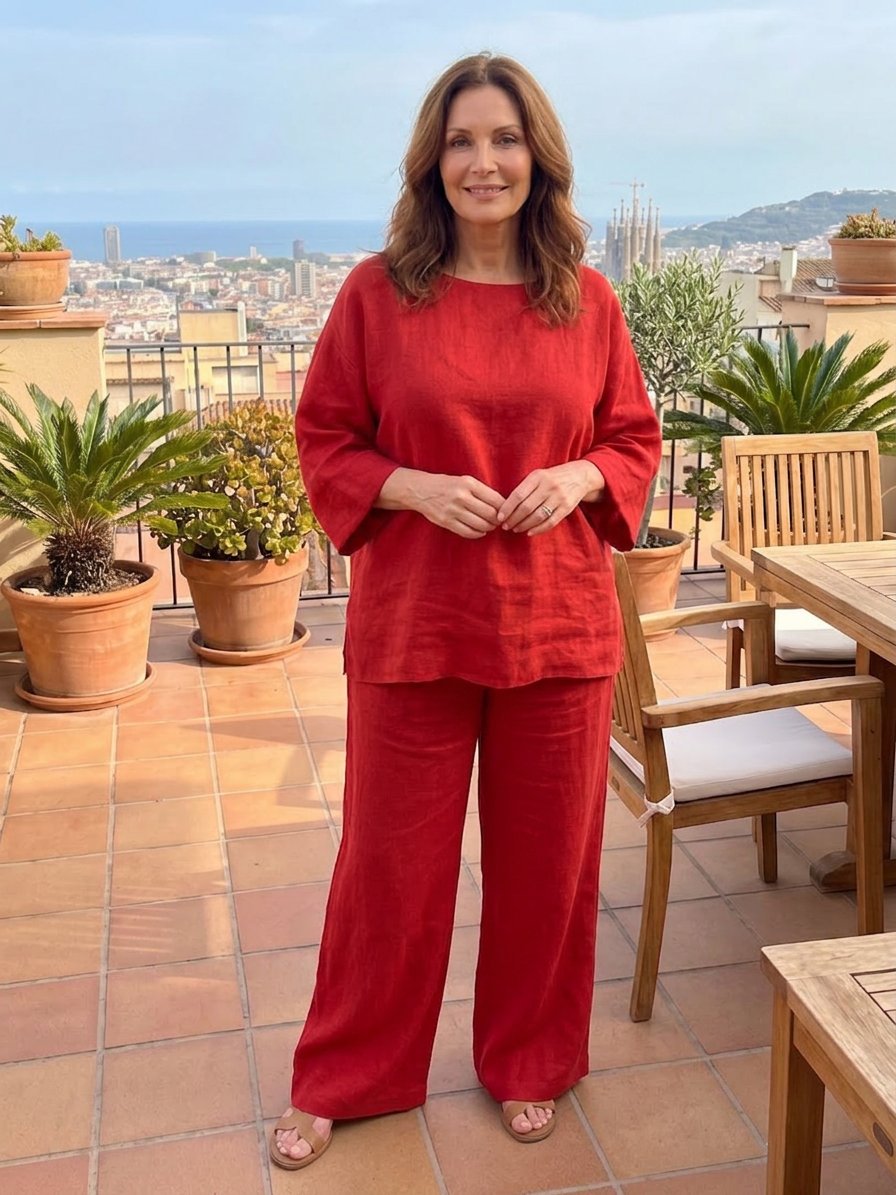 Isabeau | Oversized Tunic Wide Leg Pant Set