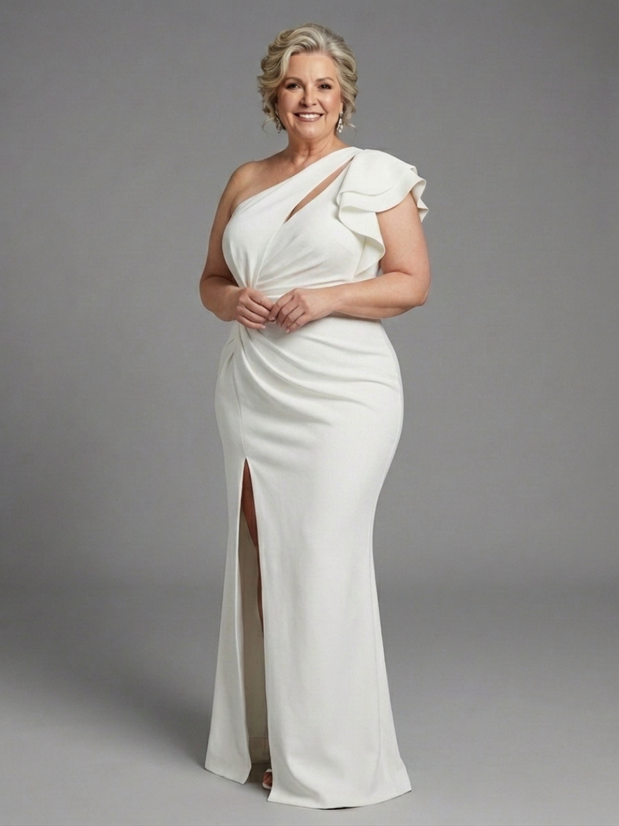 Clemence | Maxi Dress with One Shoulder and Ruffles