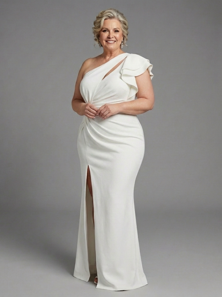 Clemence | Maxi Dress with One Shoulder and Ruffles