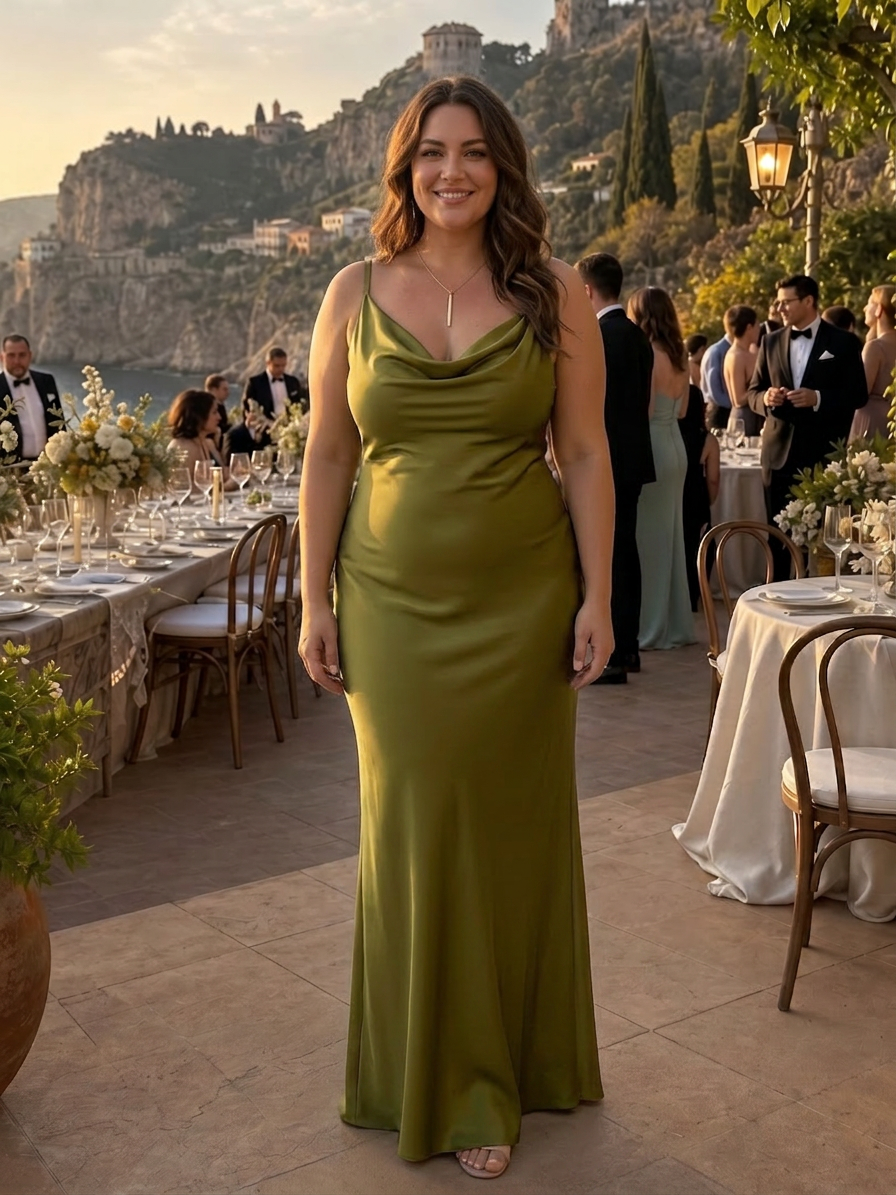 Anwen | Sleeveless Cowl Neck Fitted Maxi Dress