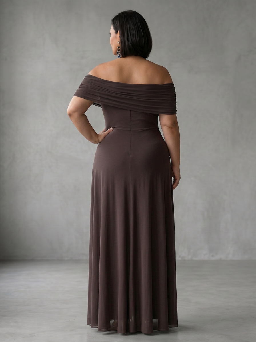 Astrid | Off Shoulder Draped Midi Dress