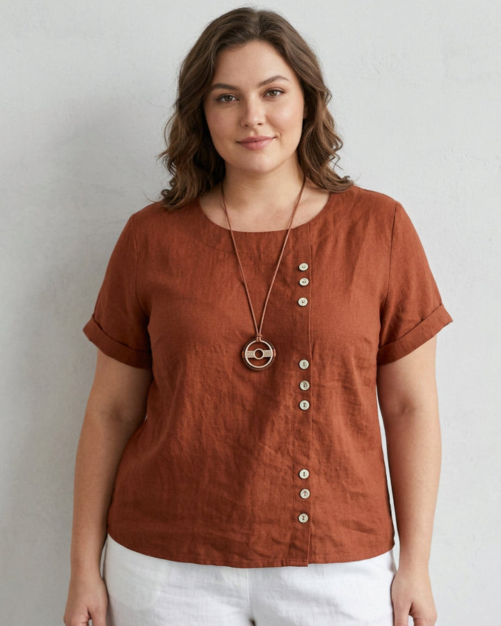 Sasha | Comfortable Short Sleeve Blouse