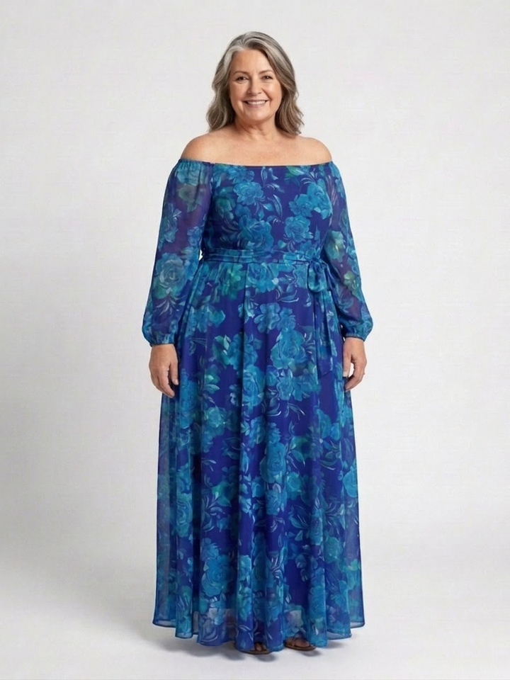 Beatrix | Off Shoulder Floral Maxi Dress