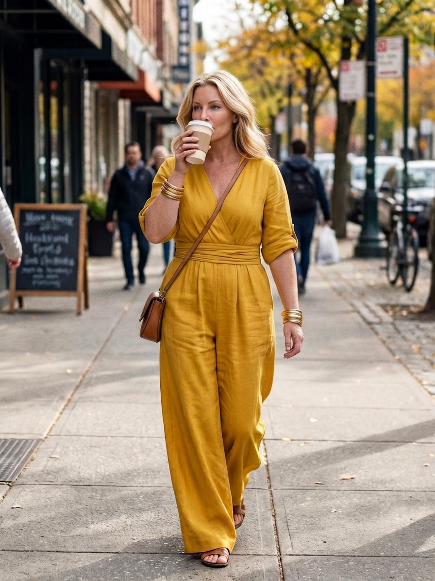 Maeve | Cross Front Wide Leg Jumpsuit
