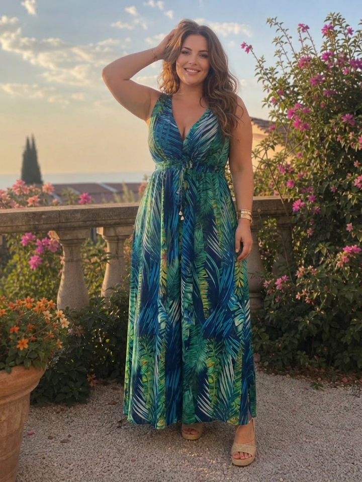 Ilse | Sleeveless Empire Waist Midi Dress