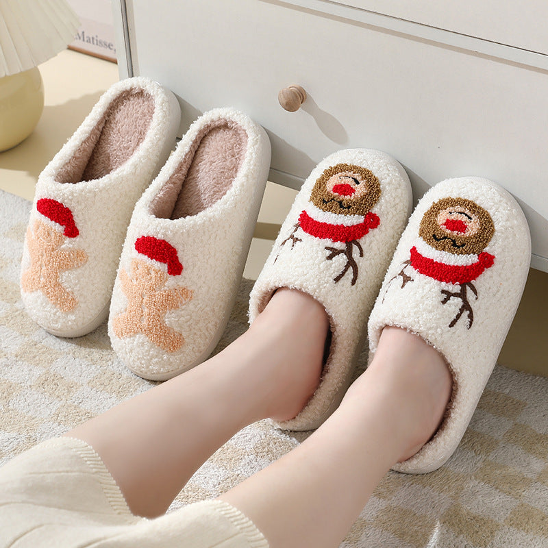Christmas Slippers with Santa, Moose, Gingerbread and More
