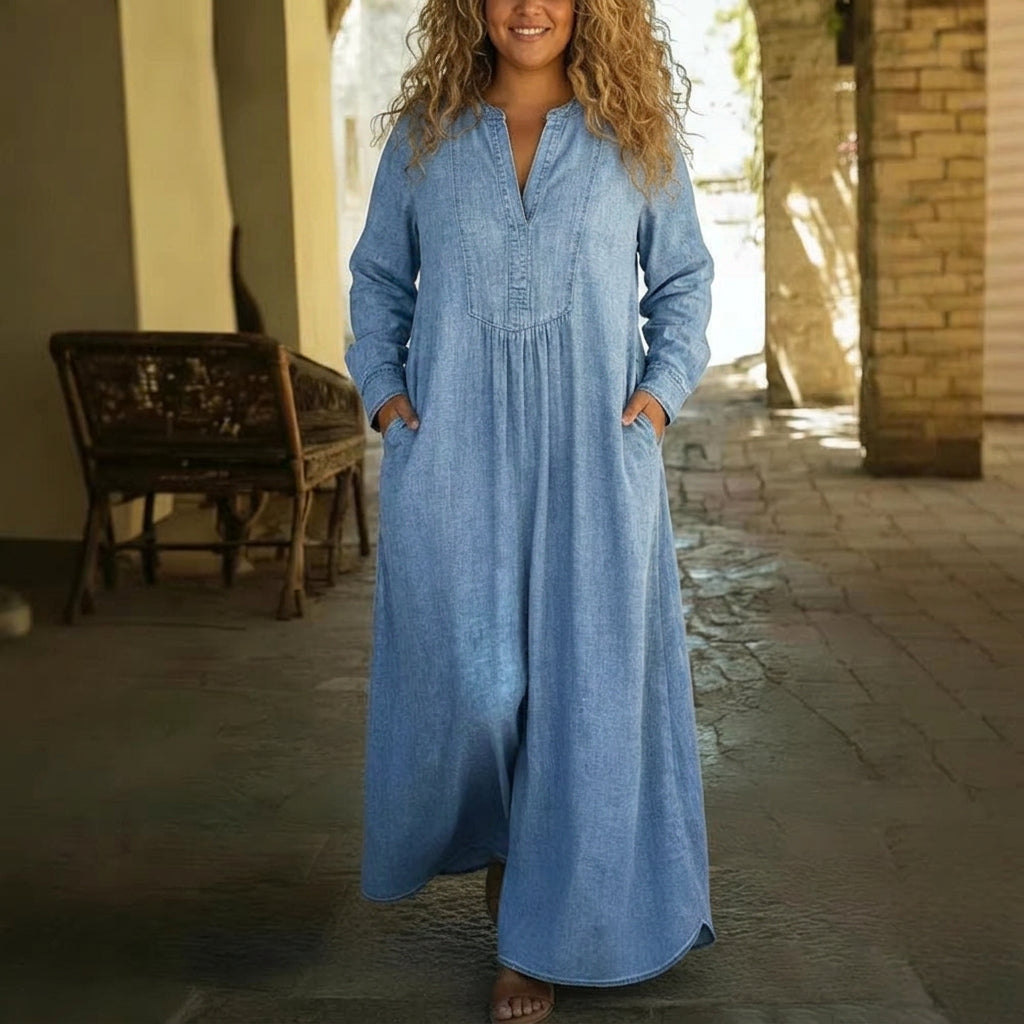 Eulalia Denim Maxi Dress
