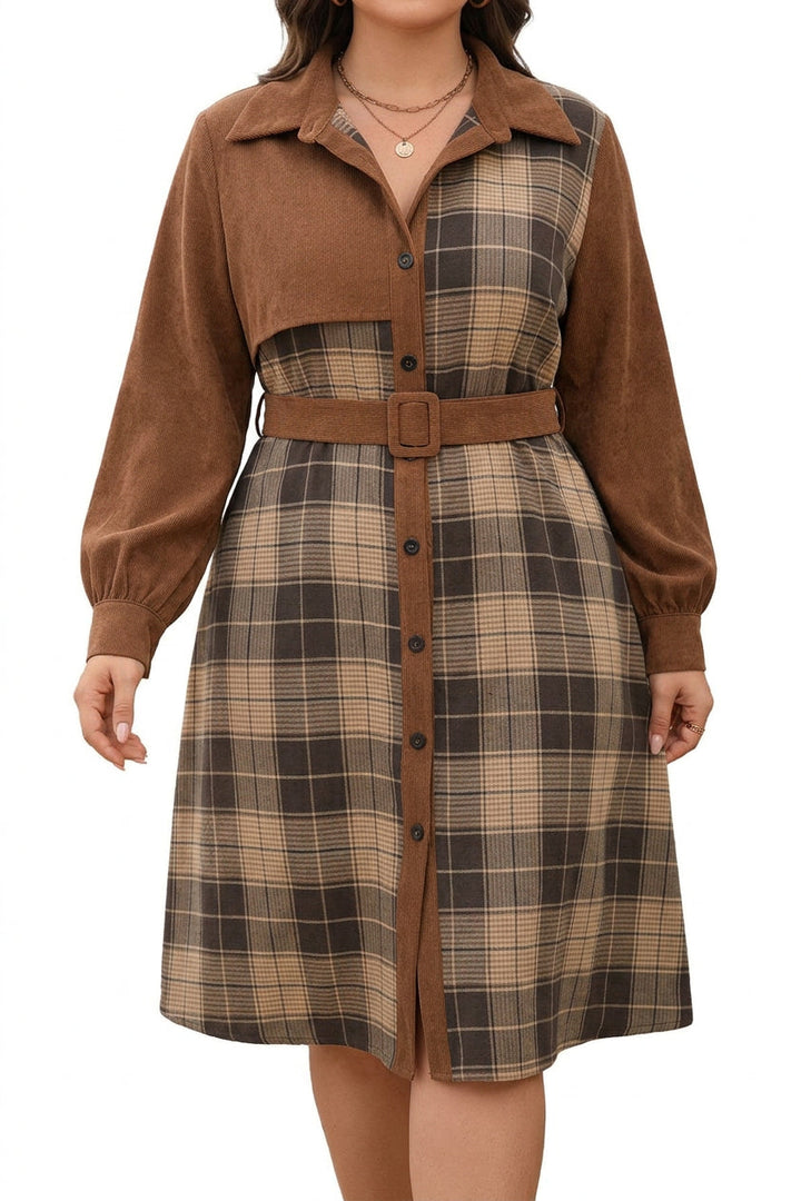 Dilys - Retro Corduroy Dress