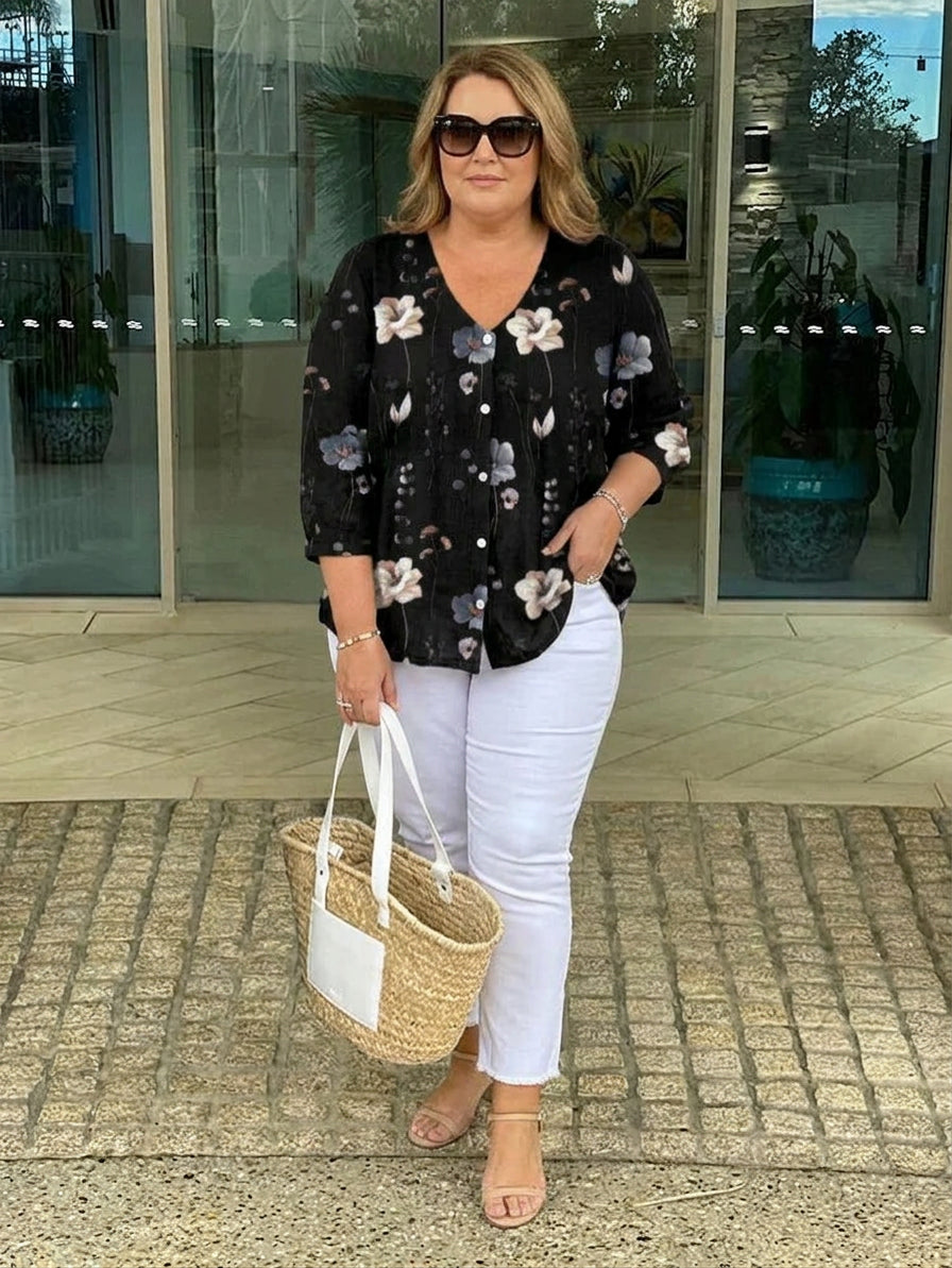 Selma | Button Tunic Top