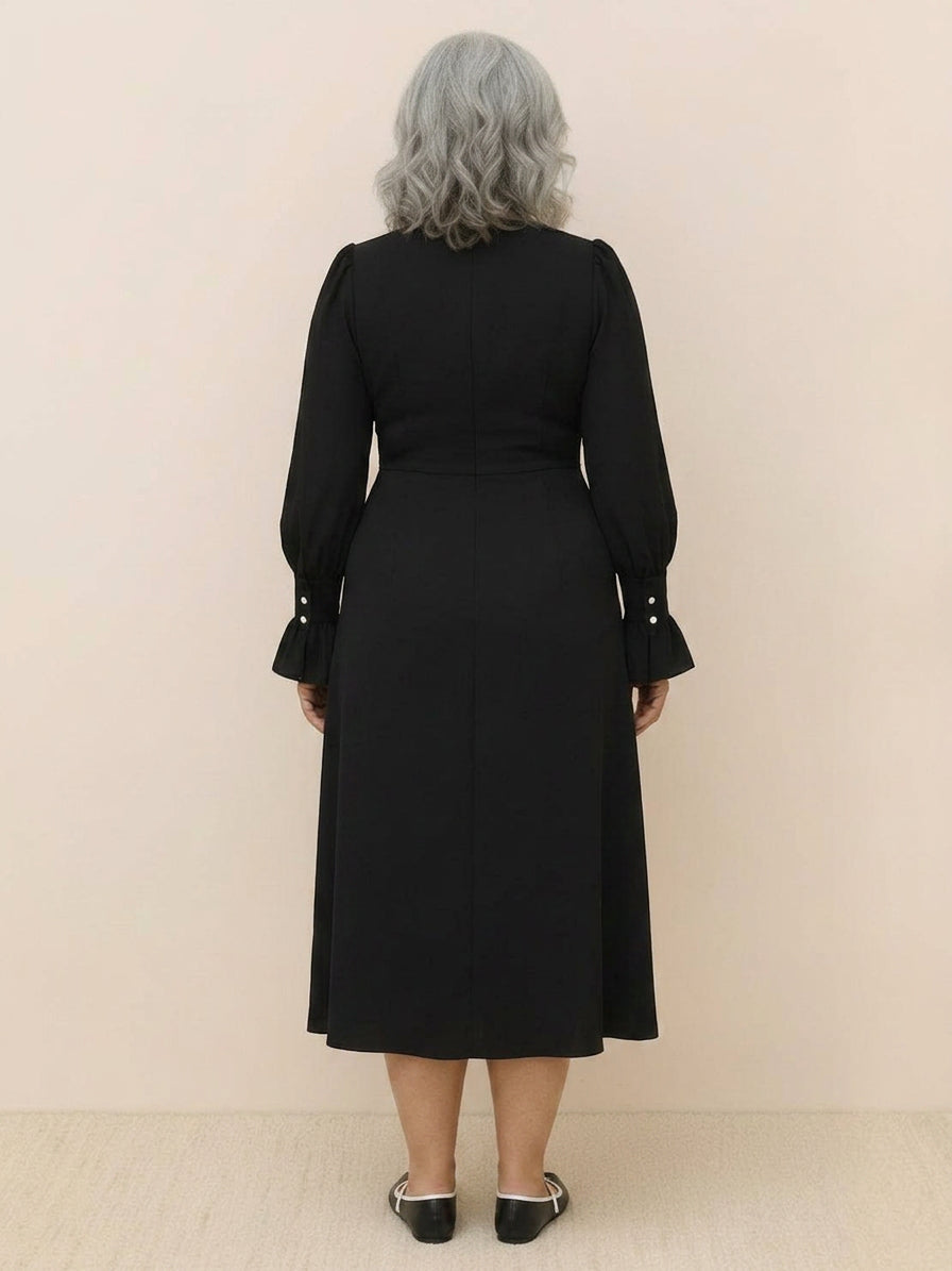 Bellamy - Slimming V-Neck Midi Dress