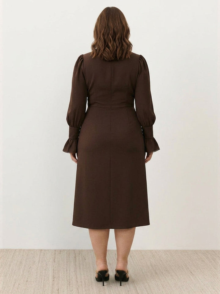 Bellamy - Slimming V-Neck Midi Dress