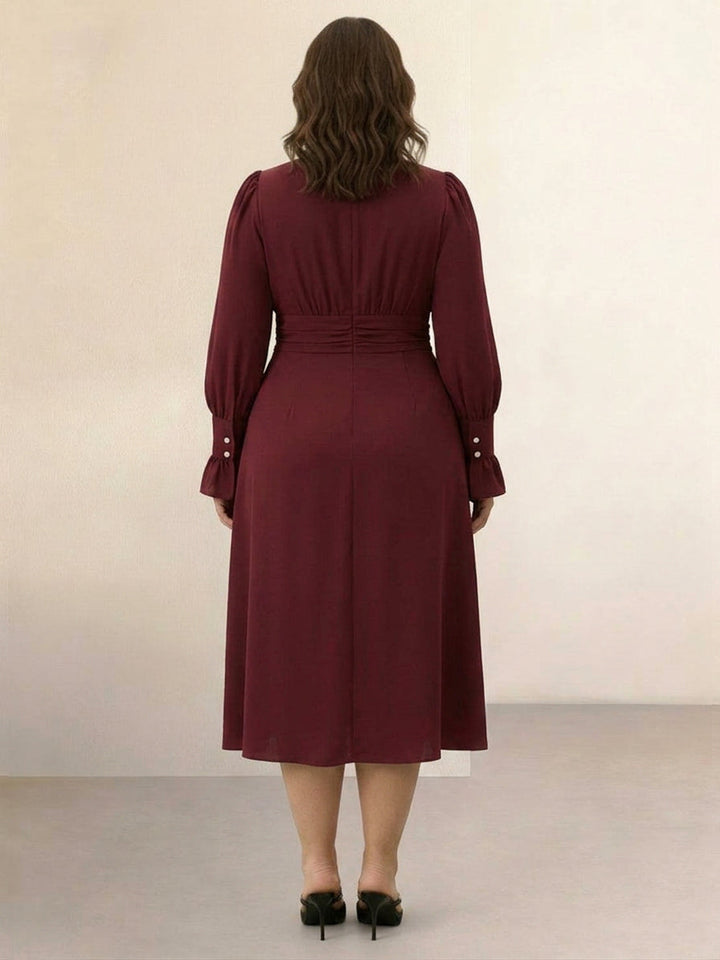 Bellamy - Slimming V-Neck Midi Dress