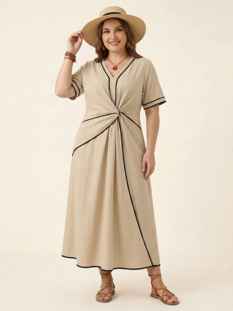 Sora - Knot-Waist Flowing Dress