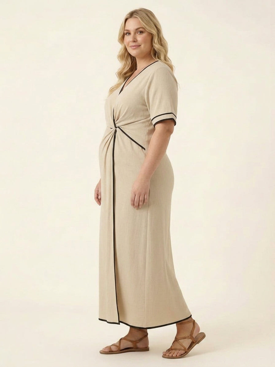 Sora - Knot-Waist Flowing Dress
