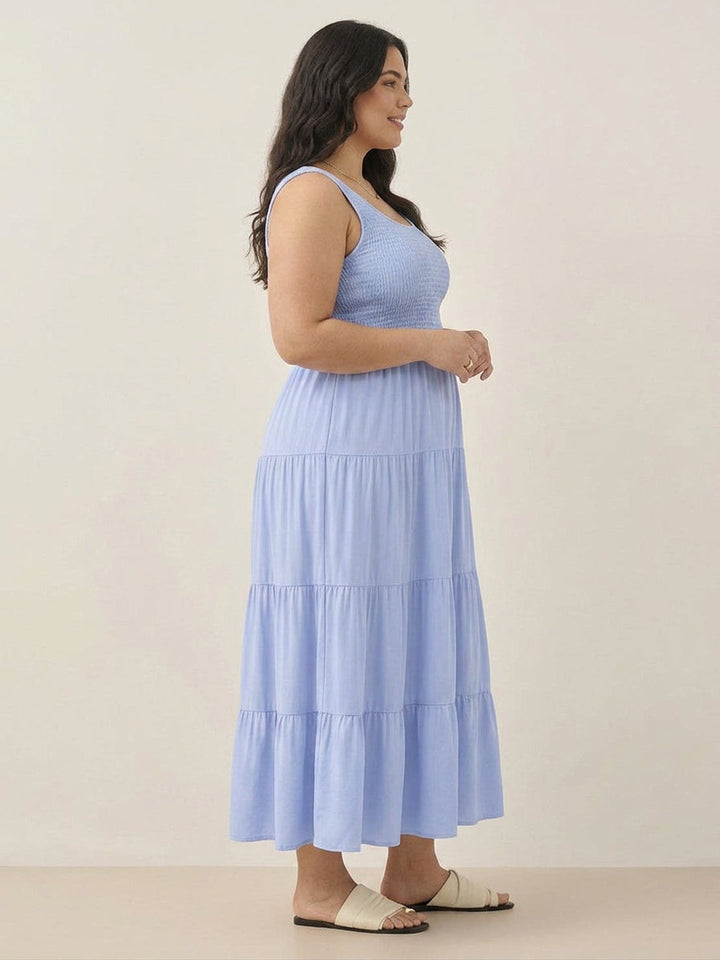 Cassia - Smocked Sleeveless Maxi Dress