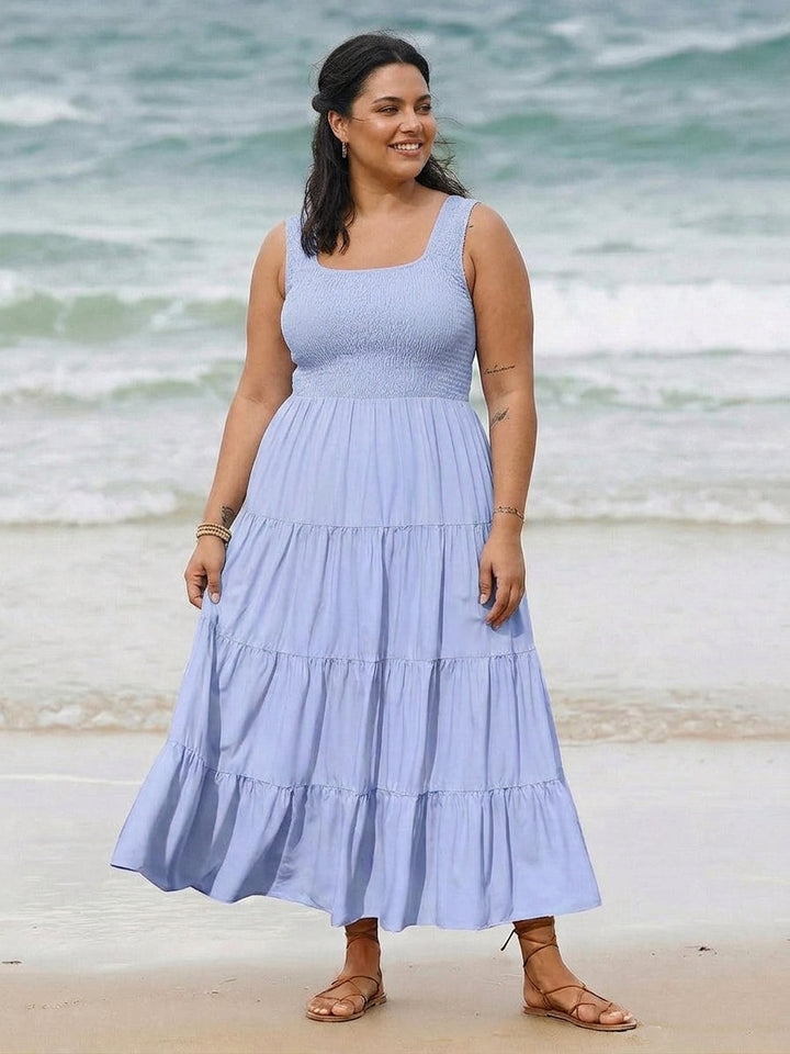 Cassia - Smocked Sleeveless Maxi Dress
