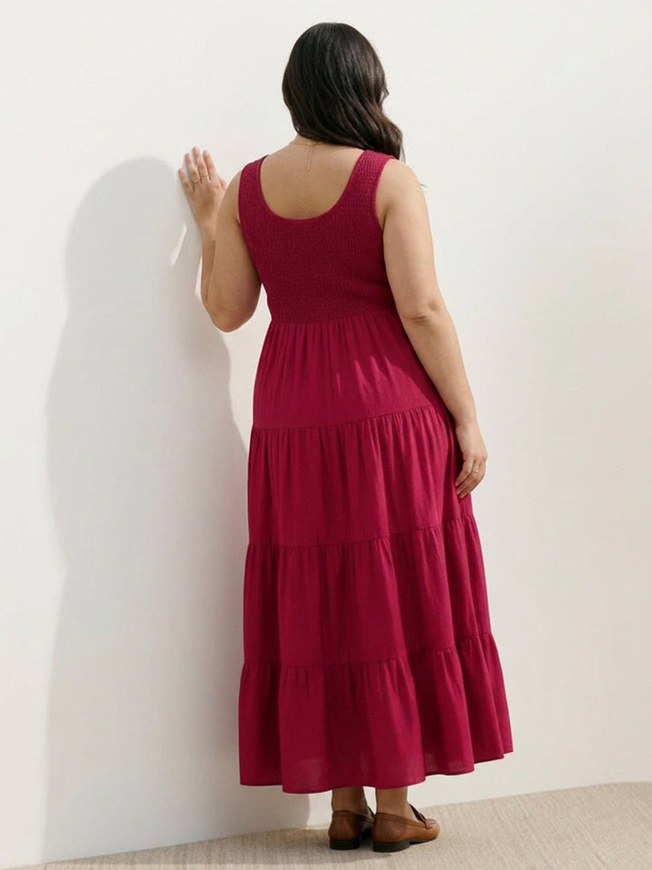 Cassia - Smocked Sleeveless Maxi Dress